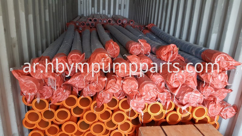 rubber hose load in container